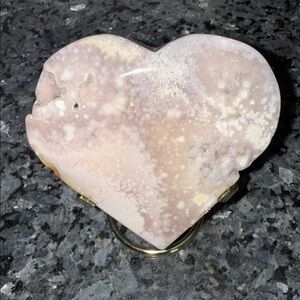 Pink Amethyst Heart with stand